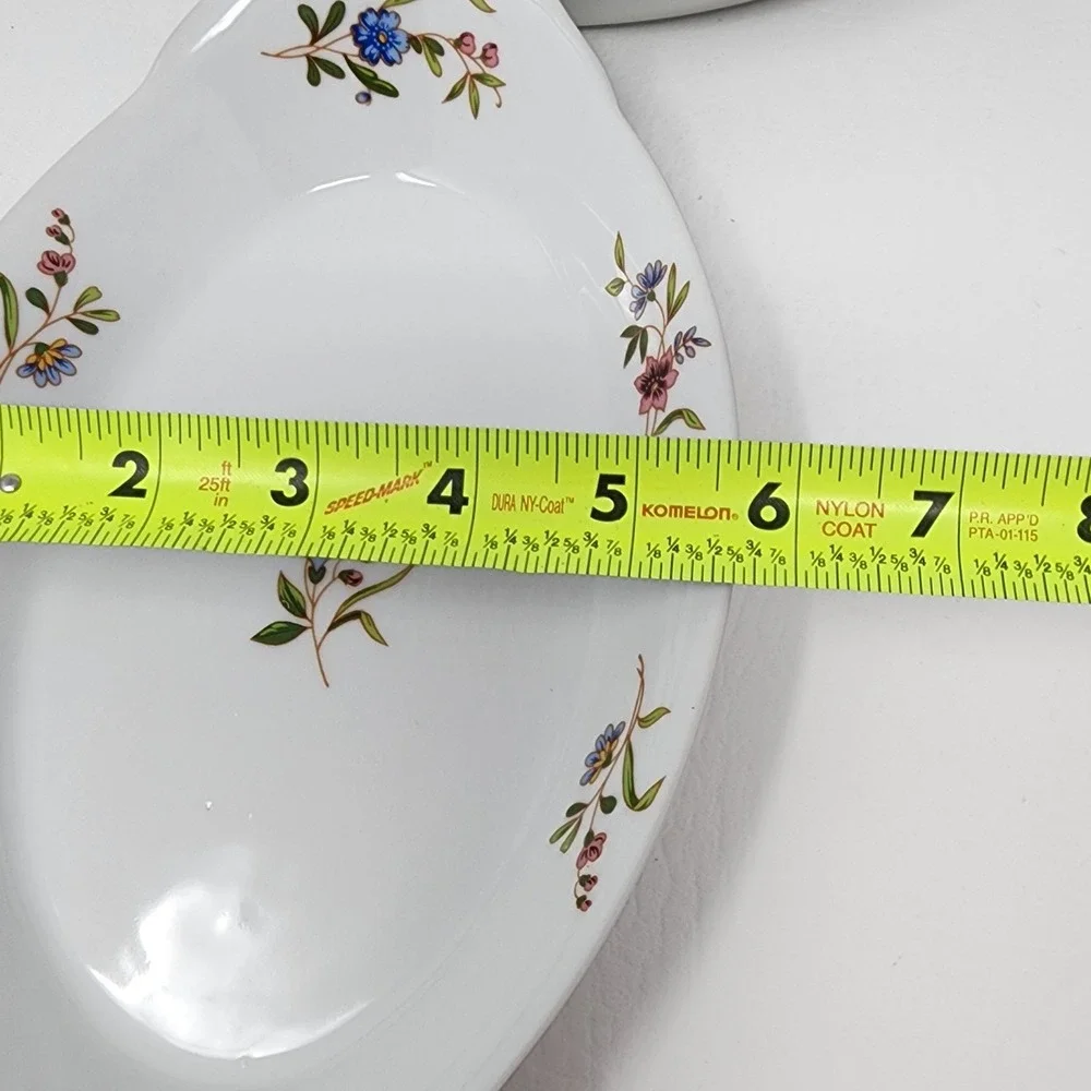 BIASet 2 Cordon Bleu Floral Porcelain Au Gratin Dishes White 10in Baking NOS